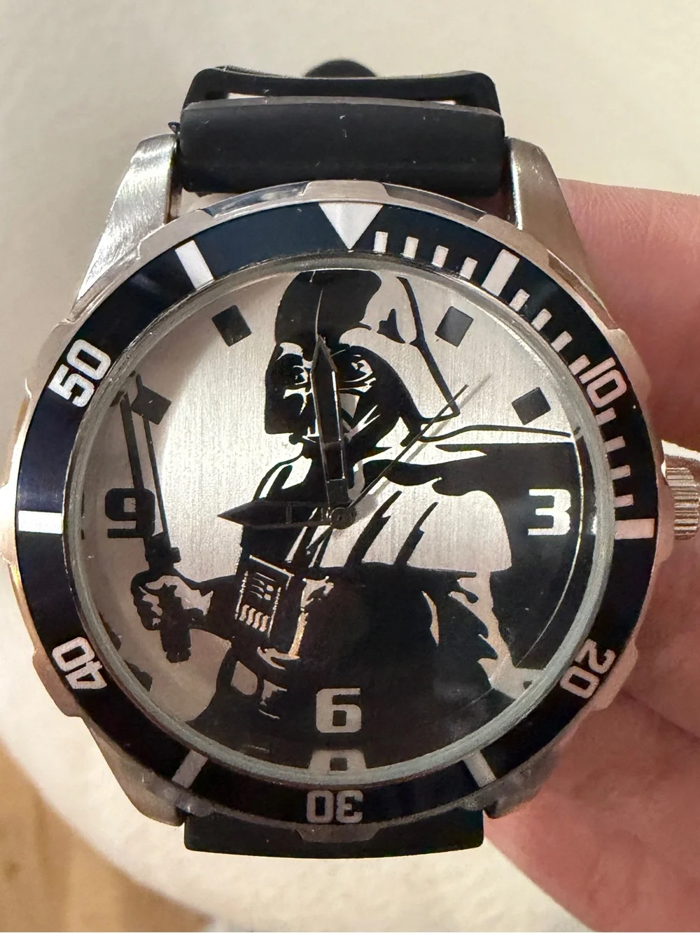 Black Darth Vader Themed Men's Quartz Watch